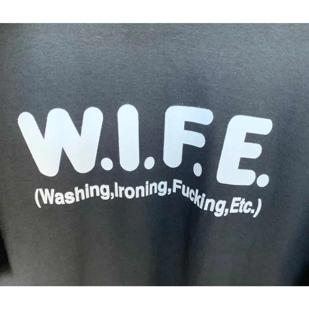 W.I.F.E. Men’s Black Graphic Short Sleeve T-Shirt Size Large - Picture 5 of 5